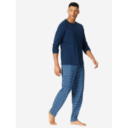 Herren Pyjama Casual Essentials - dunkelblau -...