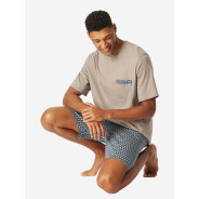 Herren Pyjama Comfort Nightwear - braungrau -...