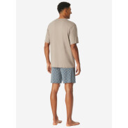 Herren Pyjama Comfort Nightwear - braungrau - Größe 48