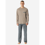 Herren Pyjama Comfort Nightwear - braungrau - Größe 25