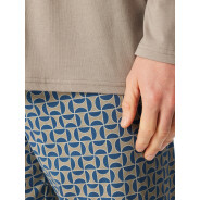 Herren Pyjama Comfort Nightwear - braungrau - Größe 25