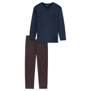 Herren Pyjama Comfort Essentials - dunkelblau -...