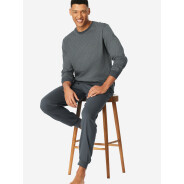 Herren Pyjama Comfort Essentials - dunkelgrau -...