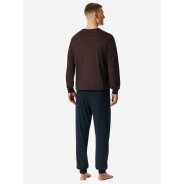 Herren Pyjama Comfort Essentials - rotbraun - Größe 48