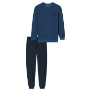 Herren Pyjama Comfort Essentials - atlantikblau -...