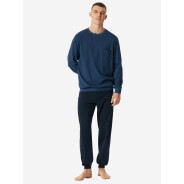 Herren Pyjama Comfort Essentials - atlantikblau -...