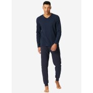 Herren Pyjama Comfort Essentials - burgund -...