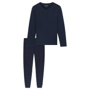 Herren Pyjama Comfort Essentials - burgund -...