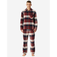 Herren Pyjama Selected Premium Warming - burgund - Größe 48