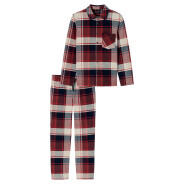 Herren Pyjama Selected Premium Warming - burgund -...