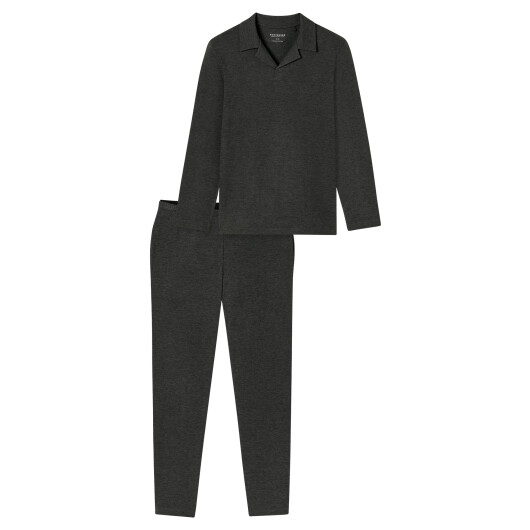 Herren Pyjama Selected Premium Warming - dunkelgrau-mel. - Größe 48