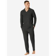 Herren Pyjama Selected Premium Warming - dunkelgrau-mel....