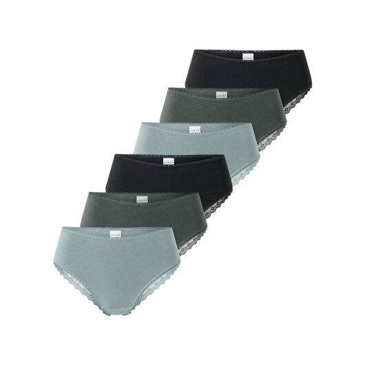 Schiesser Damen Brasilslip Modern Multipacks 6-Pack, sortiert4 - Größe 38