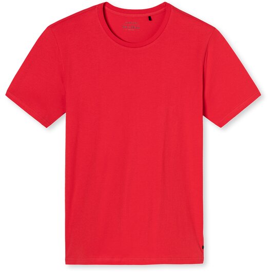 T-Shirt Uni Rundhals (Rot) L