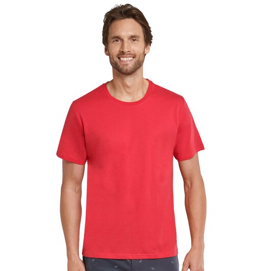 T-Shirt Uni Rundhals (Rot) L