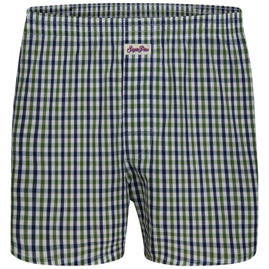 Sugar Pine - Loose woven boxer shorts with classic patterns made from 100% cotton - Size XL | 7 | 54 (2000-SPC-1701-XL)