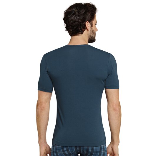 T-Shirt 95/5 Halbarm (V-Neck), blaugrau