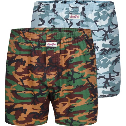 2-Pack Boxershorts Camouflage (Dry Aged) S
