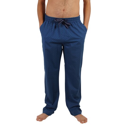 Pyjamahose lang Punkte, blau XL