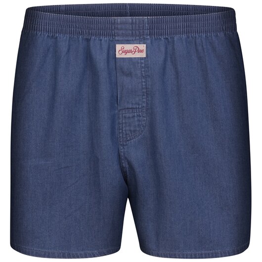 Sugar Pine - Mens woven boxershorts - loose fit - denim look - made from 100% cotton - Size S | 4 | 48 (2000-SPC-8102-S)