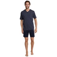 Schiesser Herren Kurzer Schlafanzug Dark Blue