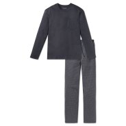 Herren Pyjama Ebony - anthrazit
