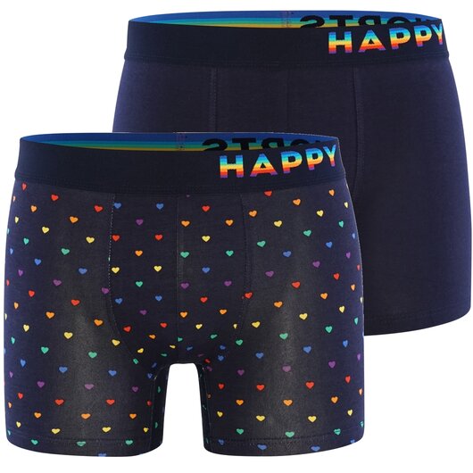 2-Pack Trunks Rainbow Hearts Gre M