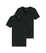 2-Pack Basic T-Shirts 95/5 V-Neck Single Jersey
