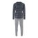 Herren Pyjama Special Phil - Navy Stripes